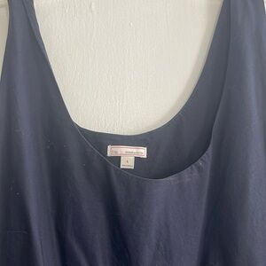 Navy poplin dress
